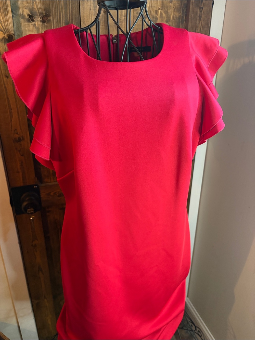 Tommy Hilfiger Hot Pink Ruffle Sleeve Blouse